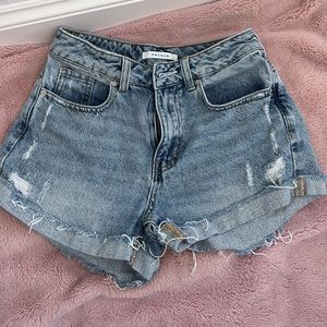 Pacsun distressed mom short denim shorts